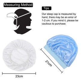 LADES Silk Satin Bonnet-3 Packs Children Satin Hair Bonnet for Curly Hair Satin Bonnet Sleep Cap for Sleeping Kids Girls Afro Black Hair