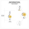 Music Note Earrings 925 Sterling Silver Sunflower Treble Clef Earring