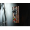 WoodEffex Bottle Opener Magnetic Cap Catcher - Handmade Walnut w/Brushed