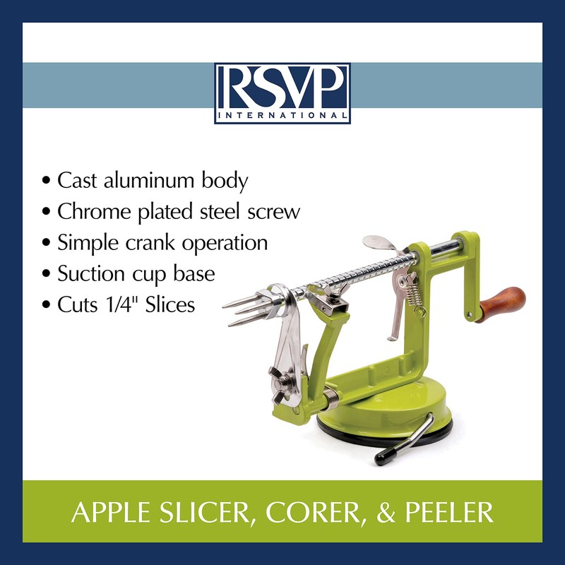RSVP International Green Apple Slicer, Corer, & Peeler | Suctions