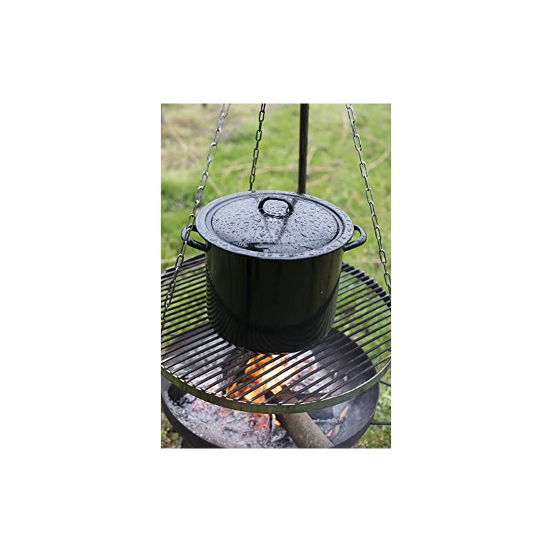 Riess 0255-017 Classic-Giants and Dwarfs Lid, Diameter-18 cm Black