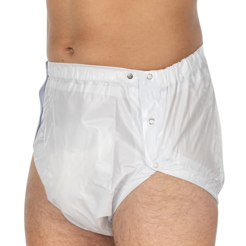 Suprima 1250 Unisex PVC Buttoned Briefs - lavender, size: xl