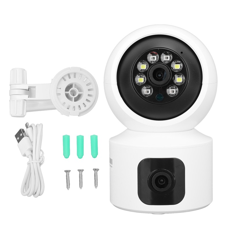 Indoor Security Camera 2160x1920 Dual Lens 2 Way Talk Night