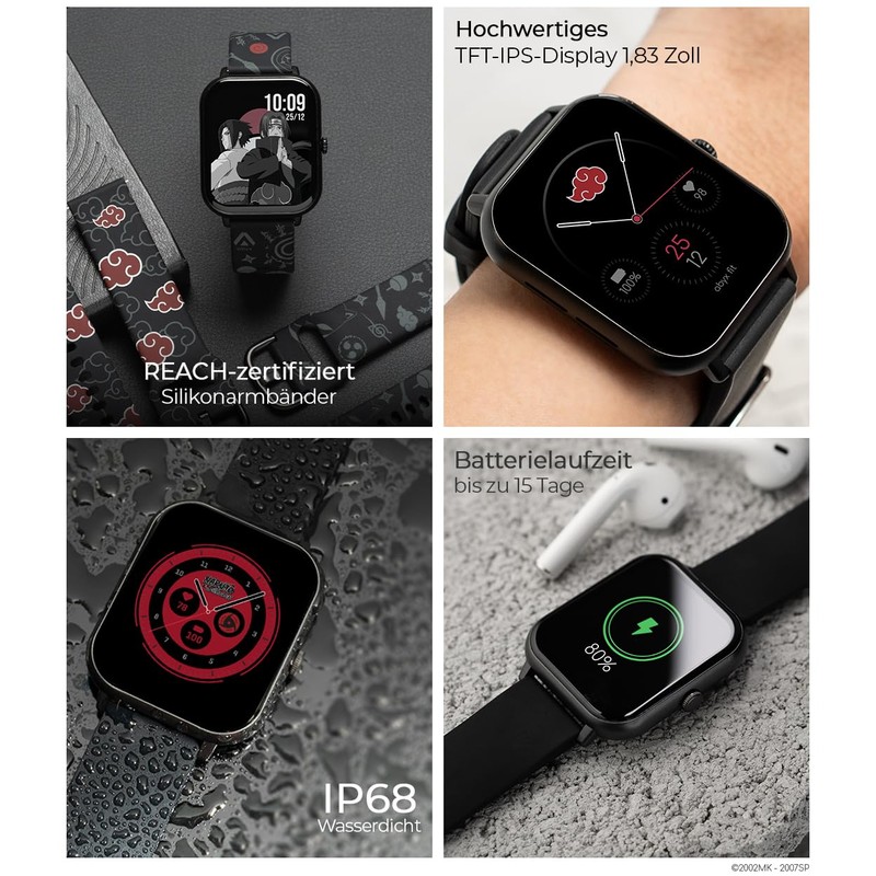 Abyx Fit Touch 3 Naruto Edition Smartwatch - 1123 Modes,