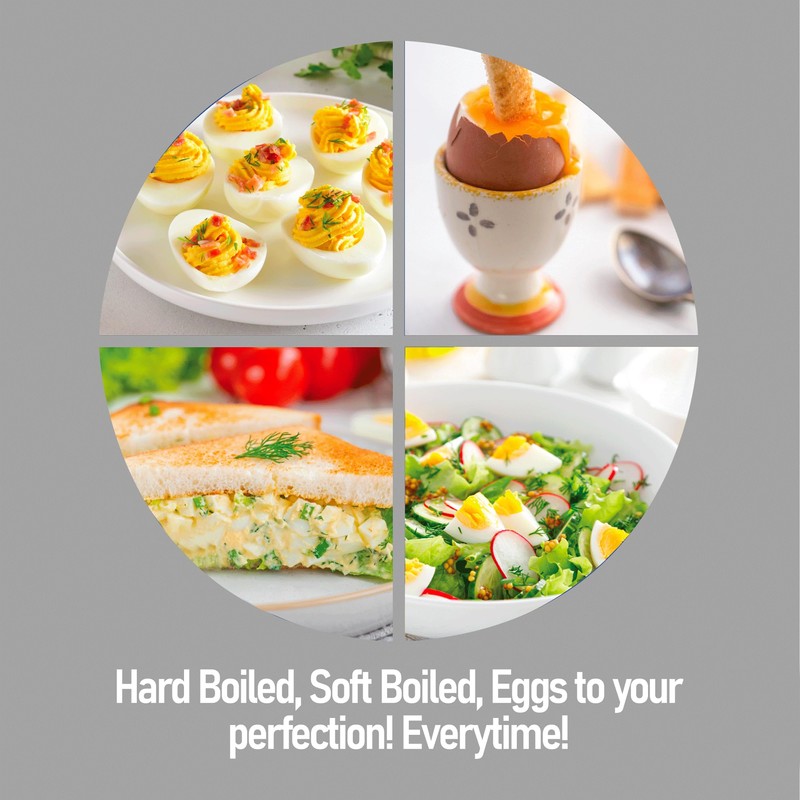 The EggDropper Silicone Egg Boiling Gadget - Cooks 6 Eggs,