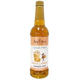 Fashion Street Cafe Sugar Free Salted Caramel Coffee Syrup - Zero Sugar Syrup for Drinks, 25 fl oz