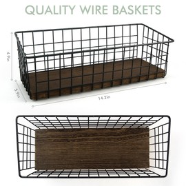 Toilet Paper Basket 1 Pack 14" Toilet Tank Tray Rustic Farmhouse Wood Decor