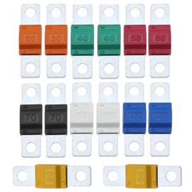 14PCS Midi Fuses – 32V Automotive Fuses Assortment Kit – Standard Midi Fuse Set for Car, Van, Truck, Boat, RV – Includes 30A, 40A, 50A, 60A, 70A, 80A, 100A