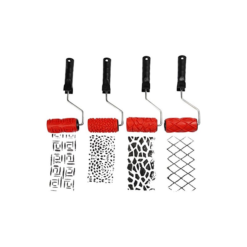 Pattern Rollers, W: 10 cm, 4 asstd