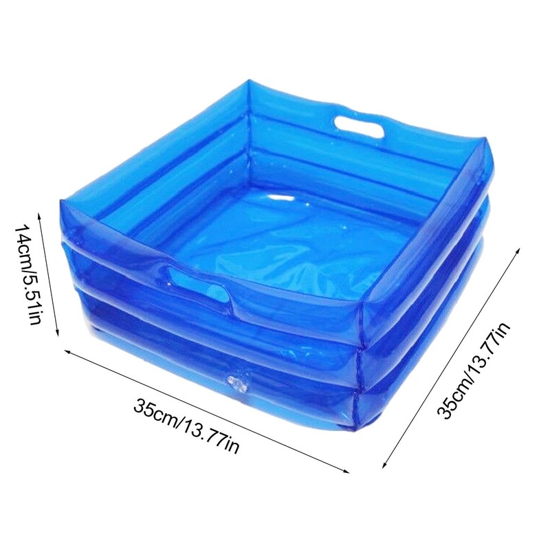 Inflatable Pool Foot Bath, 35 x 14 cm, Foldable Inflatable