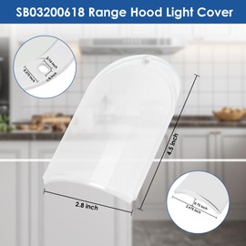 SB03200618 Range Hood Light Diffuser Lens Cover Replacement Compatible with Broan Kenmore RM50000 23350363200, SB03200618 Range Hood Light Cover Replace 03200618 B03200618