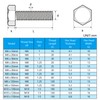 Yinpecly 5 Pcs M8 Hex Bolts M8-1.25 x 150mm Hex