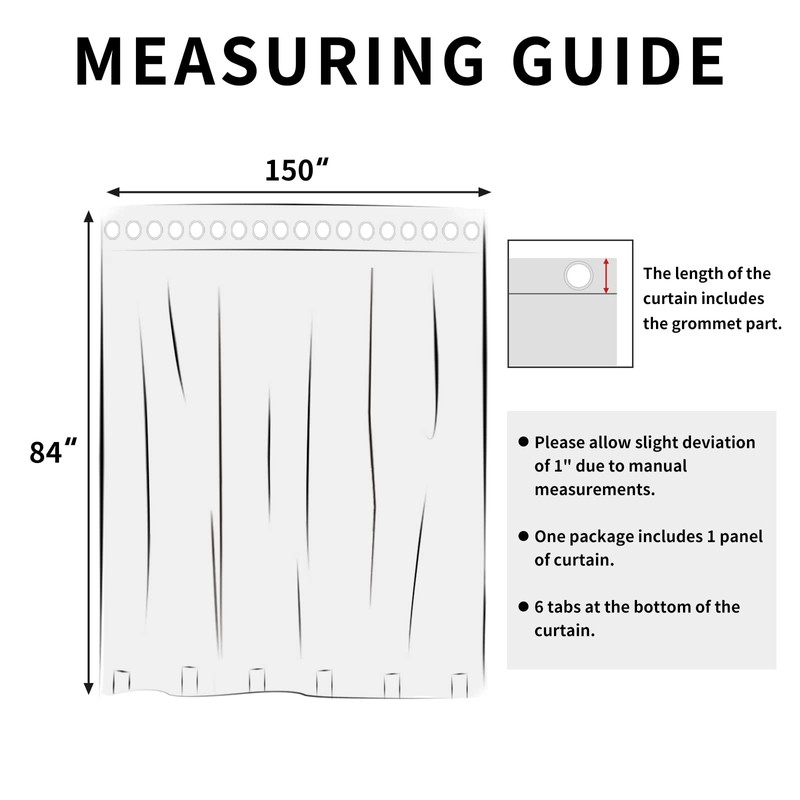 Easy-Going Outdoor Curtains Waterproof Windproof Weatherproof Curtain for Patio, Cabana,