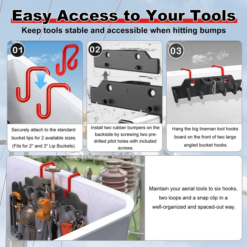 CNQLIS Lineman Tool Board Bucket Truck Tool Organizer for Bucket