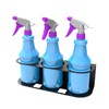 JINGCHENGMEI 2Pcs of 3 Spray Bottles Holder, Steel Wall Mount