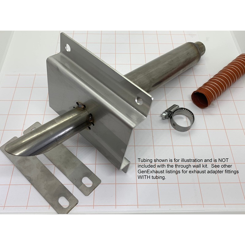 GenExhaust Universal generator exhaust system double layer wall attachment for