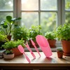 4 Pcs Pink Set Mini Garden Soil Spoon Plastic Planting/Transplanting