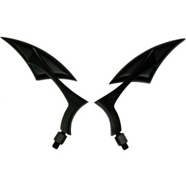 MotorToGo Custom Black Spear Rear View Mirrors for 2006 Victory Vegas