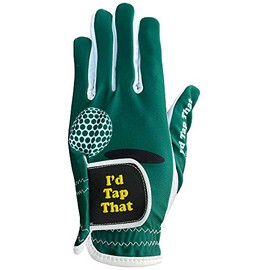 Giggle Golf Men's Golf Glove with Poker Chip | Funny Golf Glove (Medium, Worn On Left Hand, I'd Tap That)
