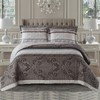 Royal Tradition Callisto Taupe Reversible Coverlets, King Over-Sized 3pc Quilt