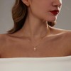 Luxval Cross Necklace for Women 18k Gold Plated Pearl Necklace
