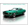 1970 Ford Mustang Boss 302 in Green & Black New Metal Sign: Pristine Restoration
