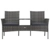 vidaXL Modern 2-Seater Patio Sofa with Tea Table - Weather-Resistant