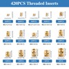420 Pcs Threaded Inserts, M2 M2.5 M3 M4 M5 M6