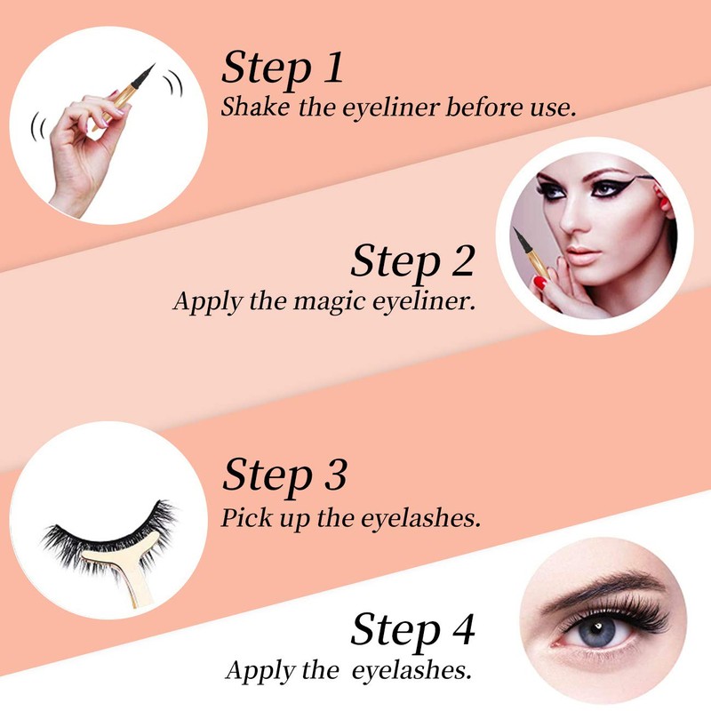 Davocy Magnetic Eyeliner for False Eyelash, No Glue Need, Suitable