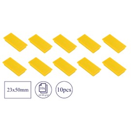FRANKEN Magnete Rechteckig, 10 Stück, Hochwertige Haftmagnete für Büro, Haushalt, Werkstatt, ideal für Whiteboards, Kühlschrank, Plantafeln oder Schaukästen, 23 x 50 mm, Gelb, HM2350 04