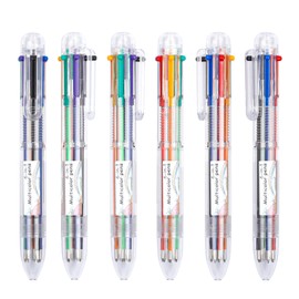 Shuttle Art Multi-Colored Ballpoint Pens, Multi-functional Pens, 6 Colors, Set of 23, 0.03 inches (0.7 mm), Retractable Type, Marking, Note Taking, Color Coding for Notebooks, Cute, Business Use, Students, Home, Office, School, Gift, Gift, Bulk Purchase