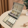 2 Layers PU Leather Jewelry Box Jewelry Organizer Box for
