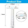 Murtenze 2 Pack Acrylic Clear T-Square Ruler, 6" Transparent T