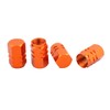 TOMALL Orange Hexagon Style Wheel Tyre Valve Caps for SUV