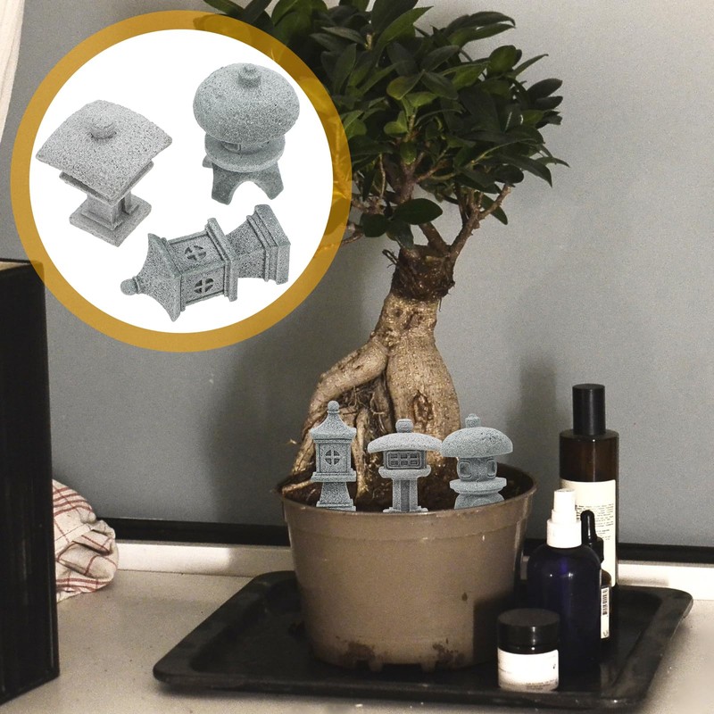 YARDWE 3 Pcs Decor Micro Landscape Pavilion Model Pavilion Desktop