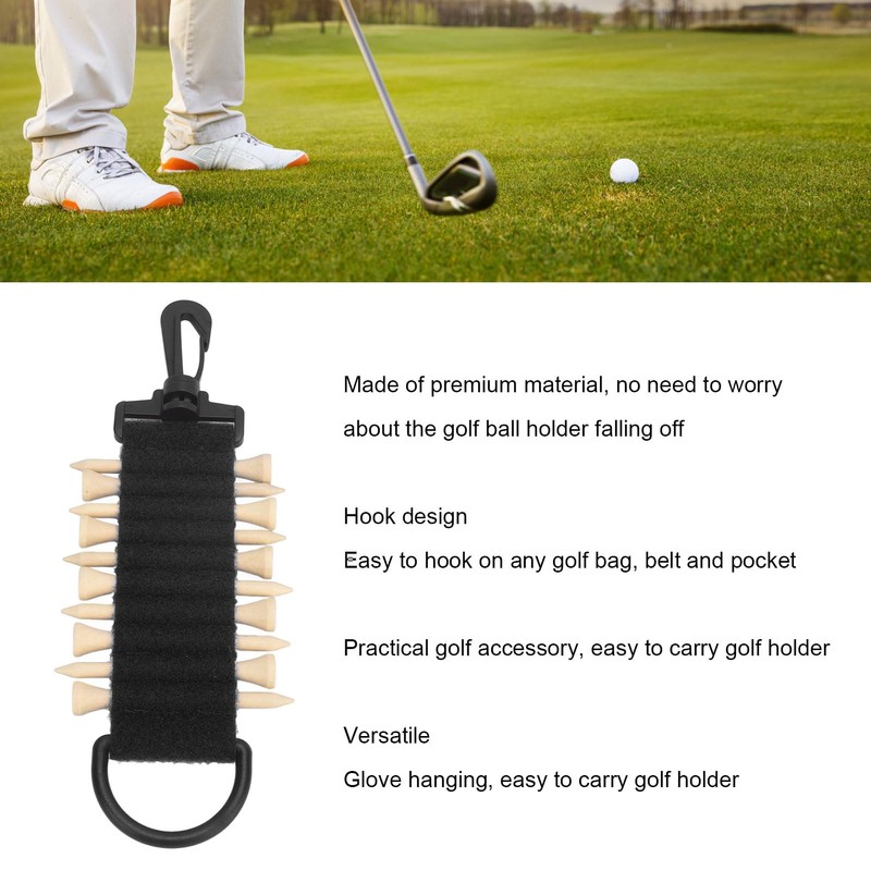 Dilwe Golf Tee Holder, Portable Multifunctional Nylon Golf Tee Carrier