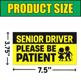 BAVAHA (3pcs) [7.5"x3.75"] Old Driver Bumper Sticker Please Be Patient Im from The 1900s Stickers Funny Old People Gag Gifts Senior Driver Car Accessories for The Elderly Car Truck Windows Decoration