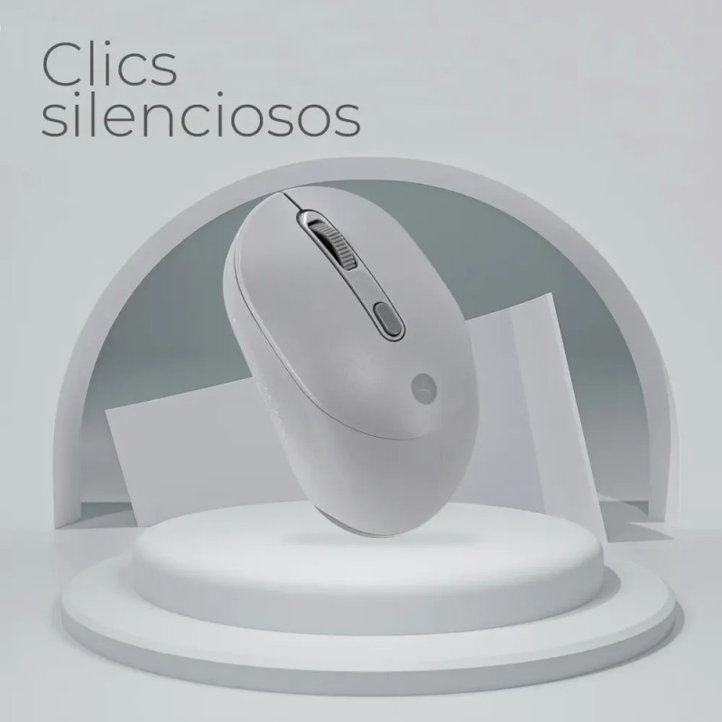 Mouse Techzone Inalámbrico Click Silencioso 1600 Dpi Gris Gris