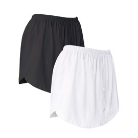 Cotton Shirt Extension for Legging Layering Fake Top Black White S-M