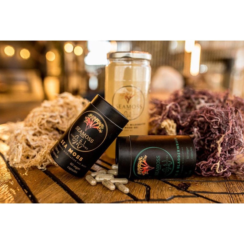 Sea Moss and Bladderwrack Capsules | 500mg Capsules | Made