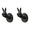 2Pcs Rustic Coat Hooks Wall Mounted, Heavy Duty Decorative Black