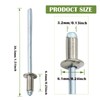 Piutouyar 100Pcs 1/8" x 1/4" Stainless Steel Pop Rivets Assortment,