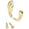 Merriway® BH00525 (5 Pcs) Brass Plated Single Robe Hook -