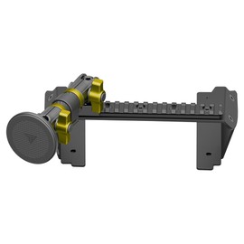 Tackform TRAXX Assault Track Dash Mount - Magnetic Phone Holder - Compatible with MagSafe, 2022 Ford Super Duty (with 12” Screen ONLY) | Aluminum Picatinny Rail, No Drill | Carbon Fiber Arm | Yellow