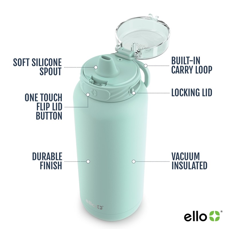 Ello Cooper 32oz Stainless Steel Water Bottle with Straw and