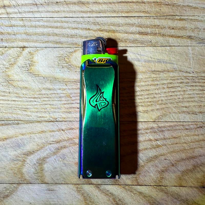 LighterBro - Green Goddess - Lighter Case/Multitool Accessory Lightweight Stainless