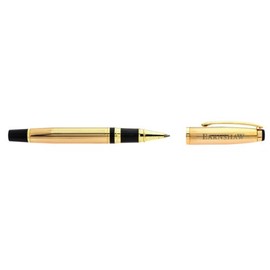 Thomas Earnshaw Longcase Gold Plated Roller Pen - Black