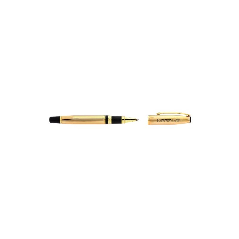 Thomas Earnshaw Longcase Gold Plated Roller Pen - Black