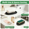 2pcs Silicone Soap Holder, Soap Dish with Drainage Holes, Non-Slip