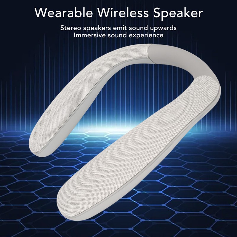 Bluetooth Neckband Speaker Stereo Noise Cancelling Hands Free Wireless Wearable